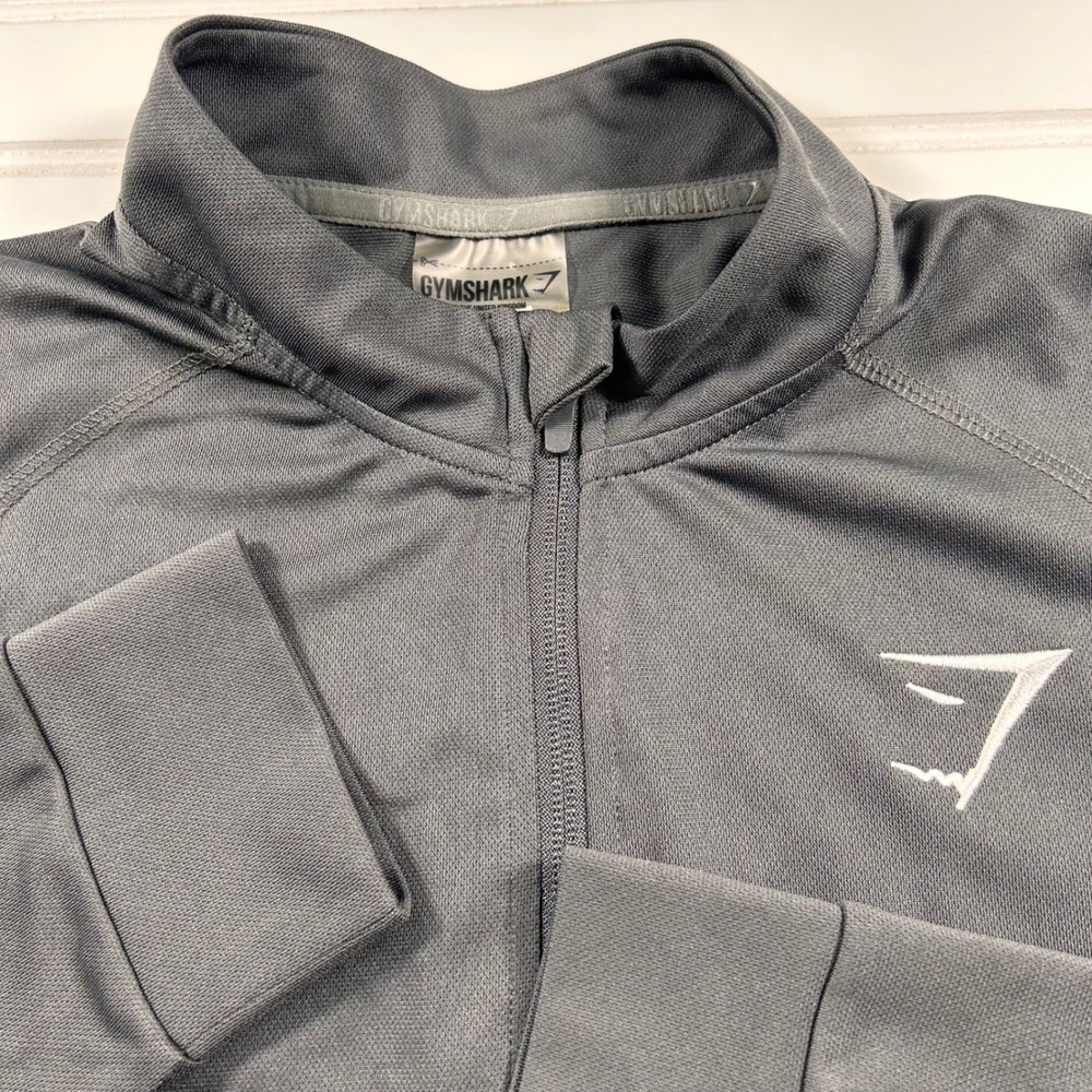 Gymshark Full Zip Training Track Jacket Mens L Charcoal Gray Polyester Arrival